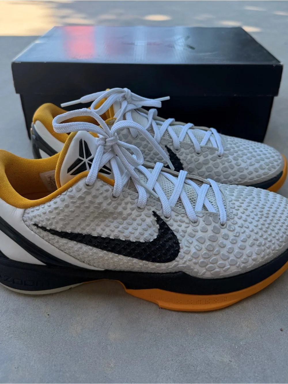 Nike Kobe 6 Protro Playoff Pack White Del Sol Shoes sz 8